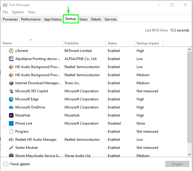 Opening Windows Startup